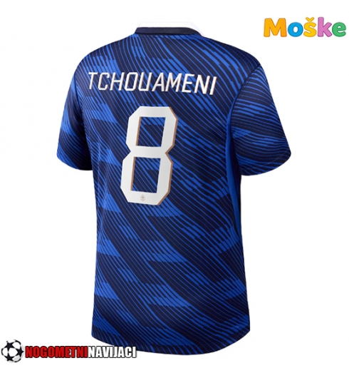 Moške Nogometnih dresov Francija Aurelien Tchouameni #8 Domači SP 2026 Kratki rokavi Moške Nogometnih dresov Francija Aurelien Tchouameni #8 Domači SP 2026 Kratki rokavi